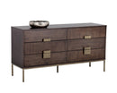Sunpan Jade Dresser - Antique Brass In Dark Mango/Ash Grey