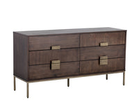 Sunpan Jade Dresser - Antique Brass In Dark Mango/Ash Grey