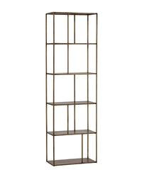 Sunpan Eiffel Bookcase - Small - Antique Brass / Black