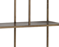 Sunpan Eiffel Bookcase - Large - Antique Brass/Black