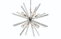 Sunpan Faraday Chandelier - Large - Clear/Smoke Grey