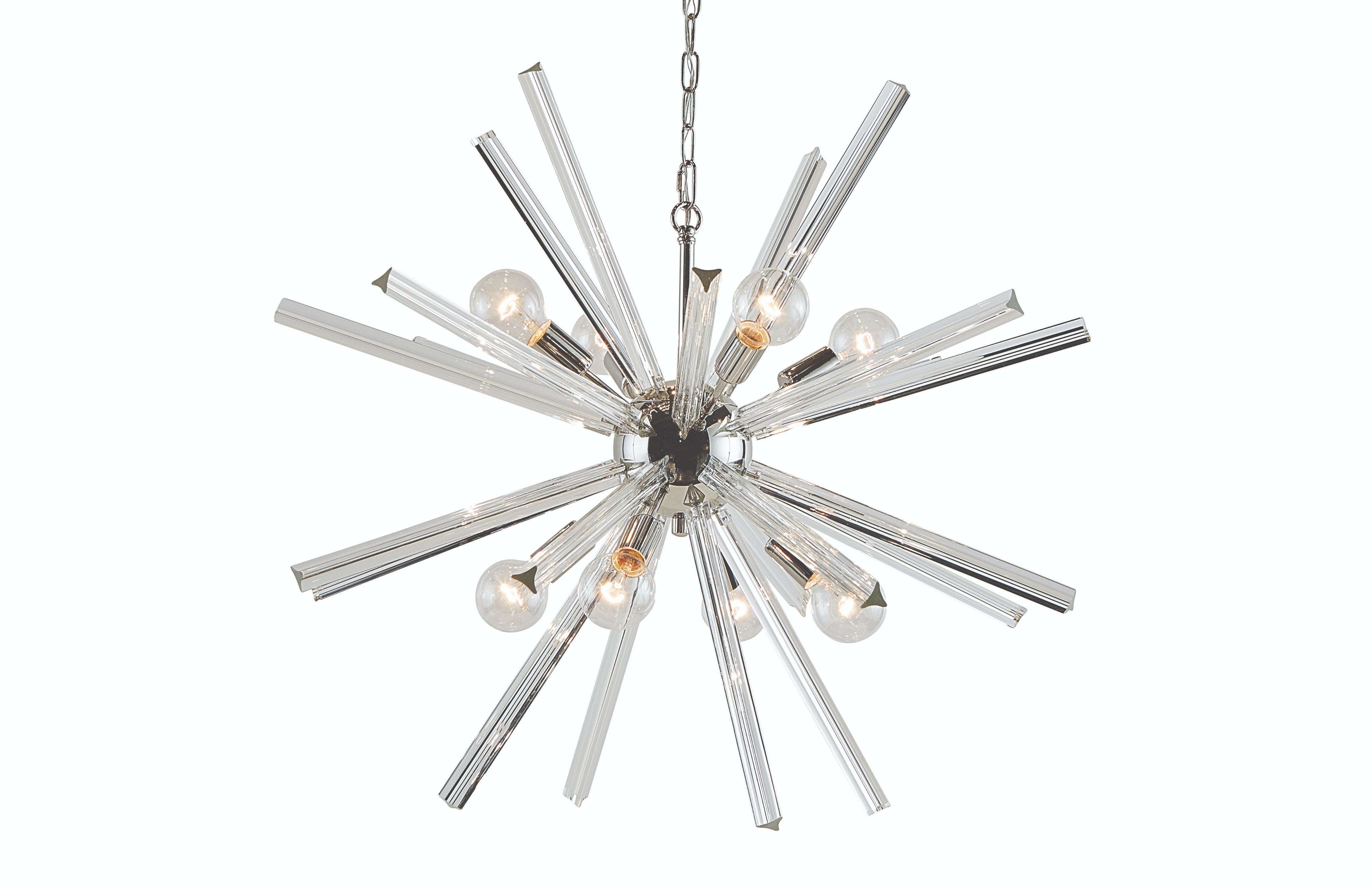 Sunpan Faraday Chandelier - Large - Clear/Smoke Grey