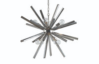 Sunpan Faraday Chandelier - Large - Clear/Smoke Grey