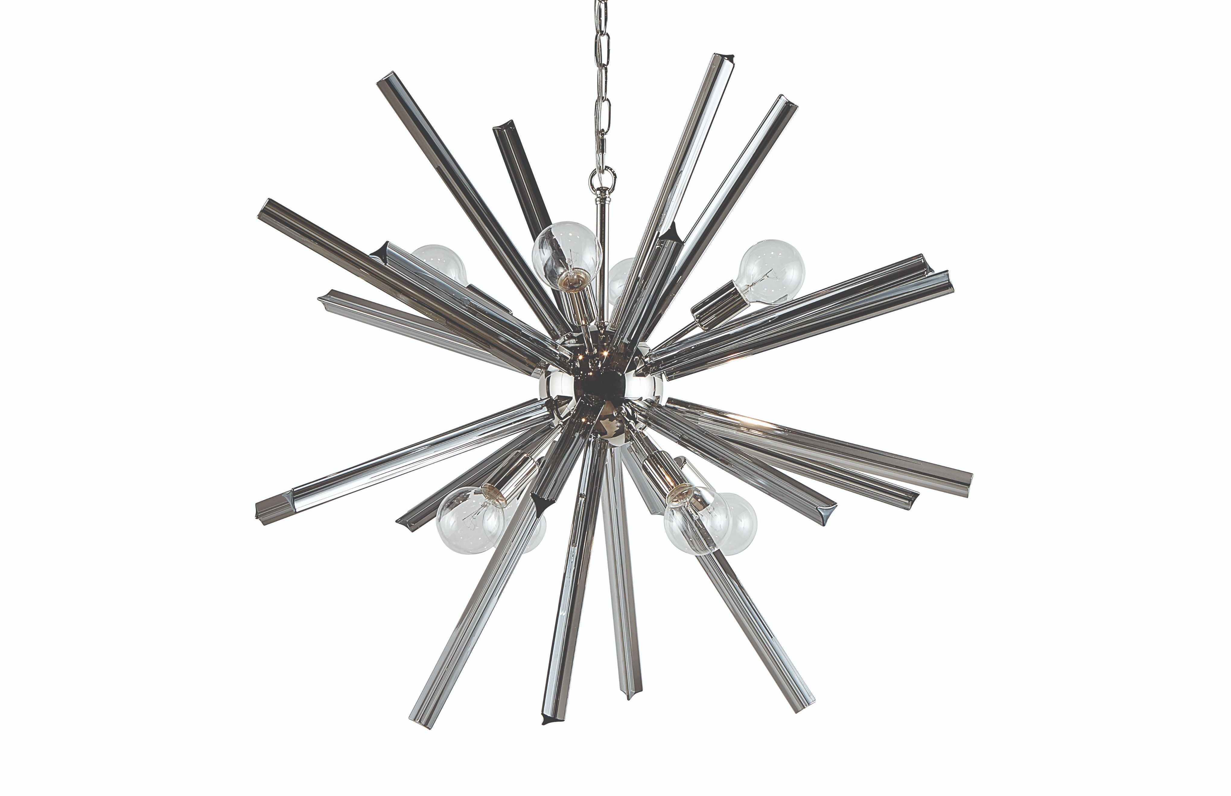 Sunpan Faraday Chandelier - Large - Clear/Smoke Grey