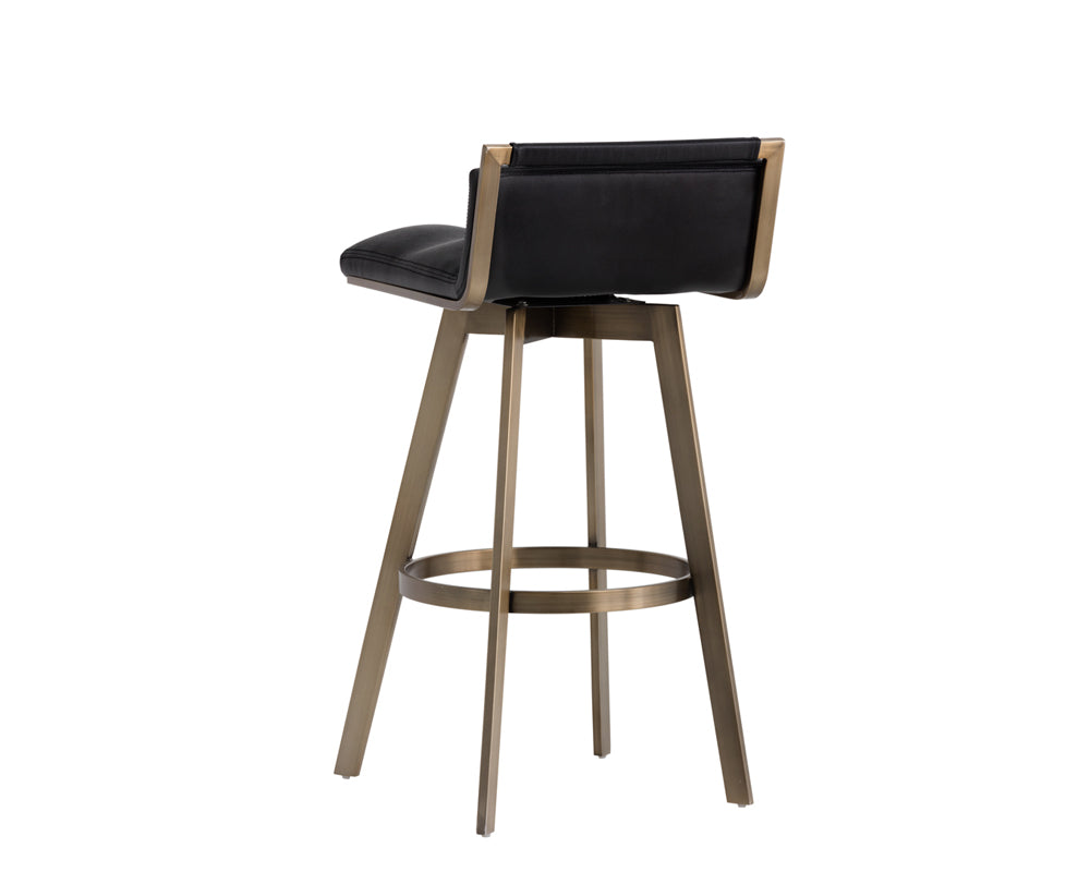 Sunpan Arizona Swivel Barstool - Castillo Black/Castillo Cream
