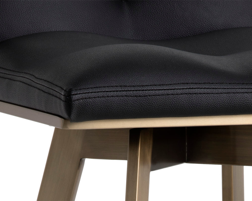 Sunpan Arizona Swivel Barstool - Castillo Black/Castillo Cream