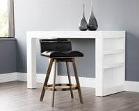 Sunpan Arizona Swivel Counter Stool - Castillo Black/Castillo Cream