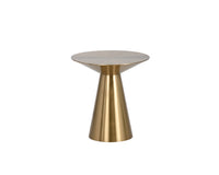 Sunpan Carmel Side Table - Stainless Steel/Yellow Gold