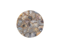 Sunpan Tillie End Table - Brass and Natural Agate Stone/Stainless Steel and Black Agate Stone