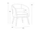 Sunpan Baily Dining Armchair in Hemingway Marble