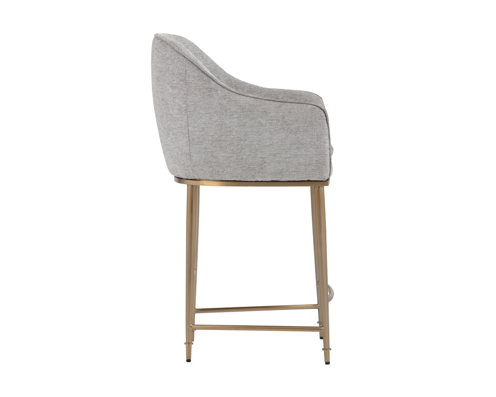 Sunpan Bowman Counter Stool in Flint Grey/Sparrow Grey