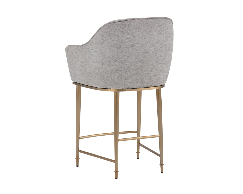 Sunpan Bowman Counter Stool in Flint Grey/Sparrow Grey