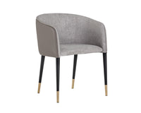Sunpan Asher Dining Armchair - Abbington Black and Napa Black/Flint Grey and Napa Taupe/Sparrow Grey and Napa Black