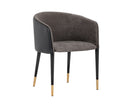 Sunpan Asher Dining Armchair - Abbington Black and Napa Black/Flint Grey and Napa Taupe/Sparrow Grey and Napa Black