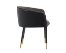 Sunpan Asher Dining Armchair - Abbington Black and Napa Black/Flint Grey and Napa Taupe/Sparrow Grey and Napa Black