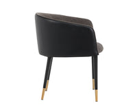 Sunpan Asher Dining Armchair - Abbington Black and Napa Black/Flint Grey and Napa Taupe/Sparrow Grey and Napa Black
