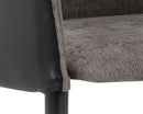 Sunpan Asher Dining Armchair - Abbington Black and Napa Black/Flint Grey and Napa Taupe/Sparrow Grey and Napa Black