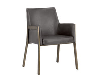 Sunpan Bernadette Dining Armchair - Bravo Admiral/Bravo Black/Bravo Cognac/Kendall Grey