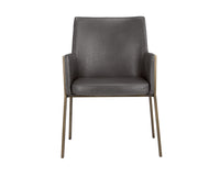 Sunpan Bernadette Dining Armchair - Bravo Admiral/Bravo Black/Bravo Cognac/Kendall Grey