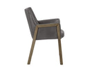 Sunpan Bernadette Dining Armchair - Bravo Admiral/Bravo Black/Bravo Cognac/Kendall Grey
