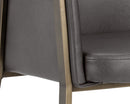 Sunpan Bernadette Dining Armchair - Bravo Admiral/Bravo Black/Bravo Cognac/Kendall Grey