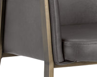 Sunpan Bernadette Dining Armchair - Bravo Admiral/Bravo Black/Bravo Cognac/Kendall Grey