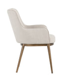 Sunpan Franklin Dining Armchair - Beige Linen/Bravo Cream/ Vintage Black/Vintage Blue