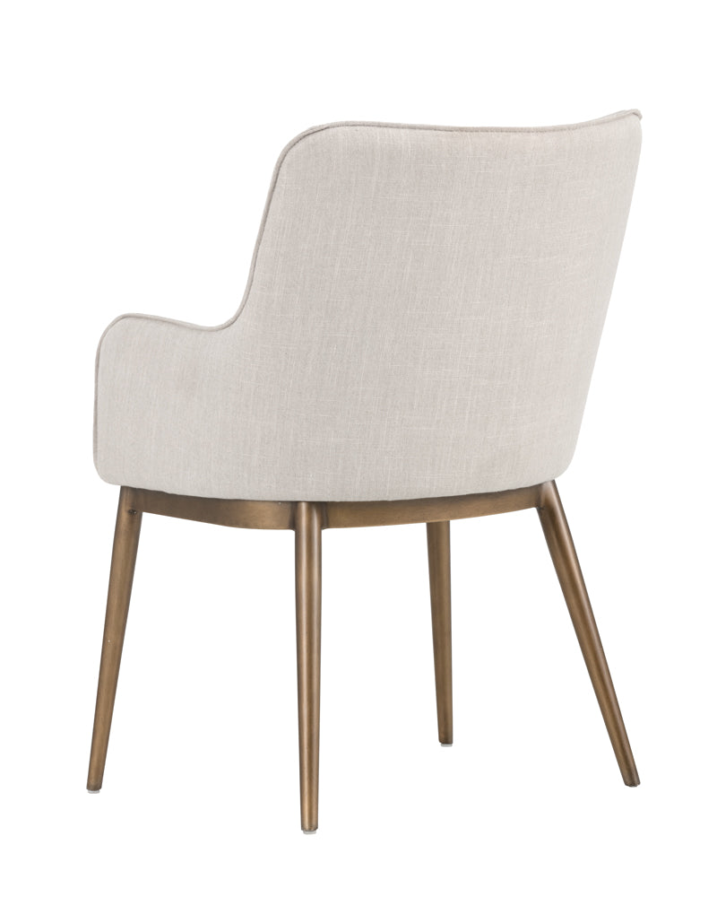 Sunpan Franklin Dining Armchair - Beige Linen/Bravo Cream/ Vintage Black/Vintage Blue