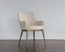 Sunpan Franklin Dining Armchair - Beige Linen/Bravo Cream/ Vintage Black/Vintage Blue