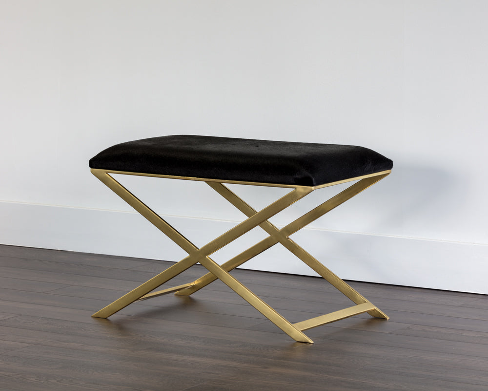 Sunpan Sahara Bench/Stool - Brass And Black