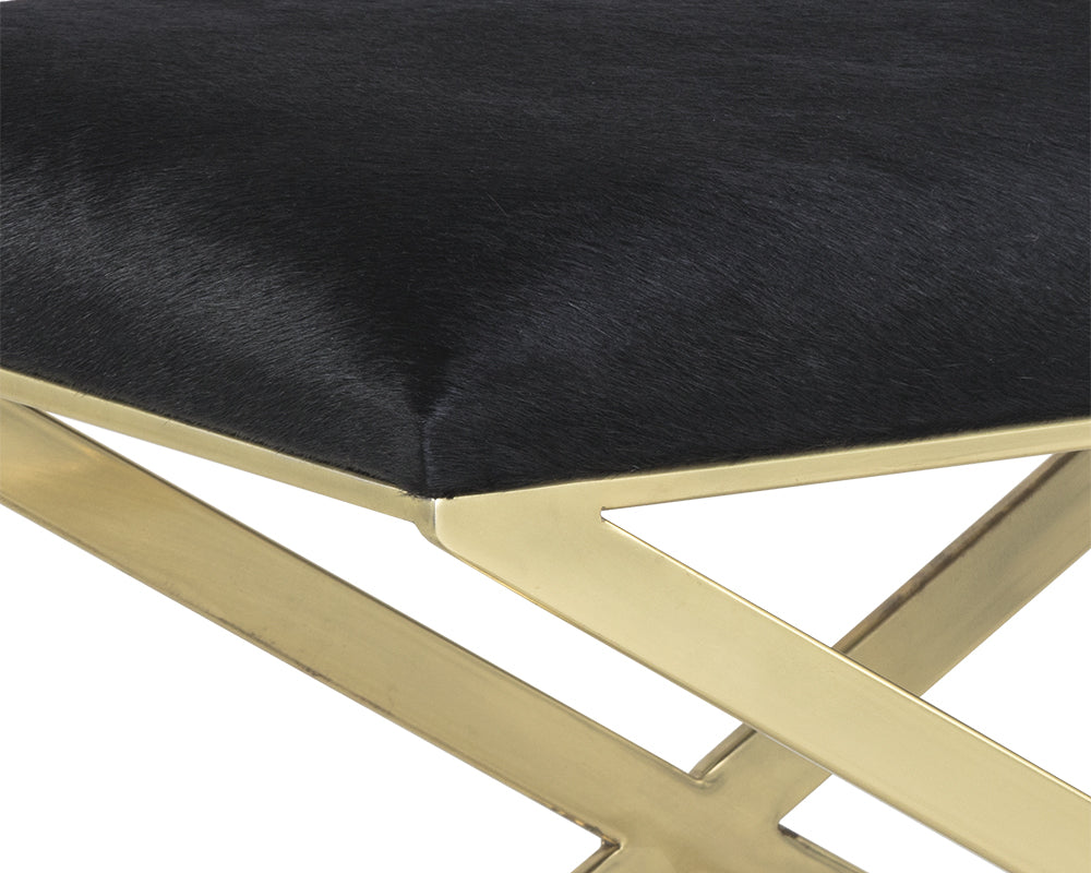 Sunpan Sahara Bench/Stool - Brass And Black