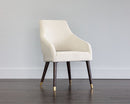 Sunpan Adelaide Dining Armchair in Calico Cream/Timeless Teal