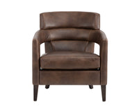 Sunpan Bloor Lounge Chair - Coal Black/Havana Dark Brown