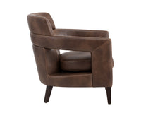 Sunpan Bloor Lounge Chair - Coal Black/Havana Dark Brown