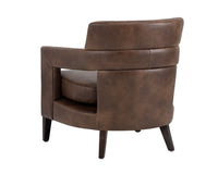 Sunpan Bloor Lounge Chair - Coal Black/Havana Dark Brown