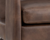 Sunpan Bloor Lounge Chair - Coal Black/Havana Dark Brown