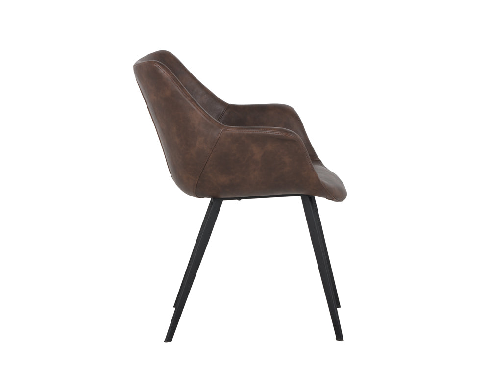 Sunpan Mason Dining Armchair - Hearthstone Brown/Town Grey