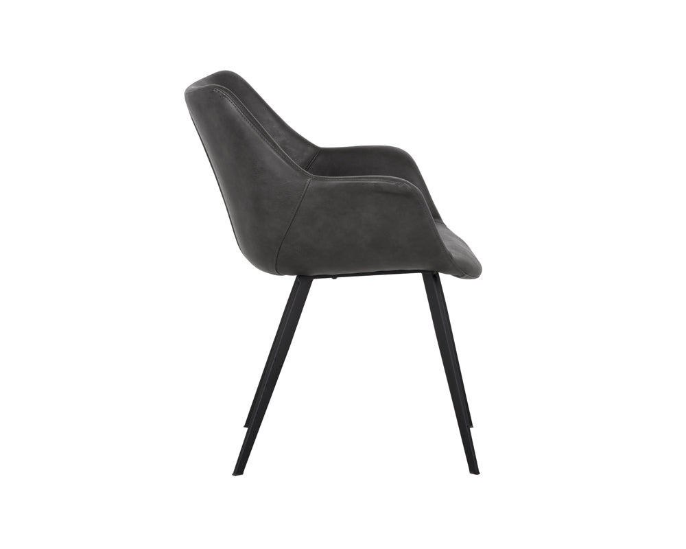 Sunpan Mason Dining Armchair - Hearthstone Brown/Town Grey