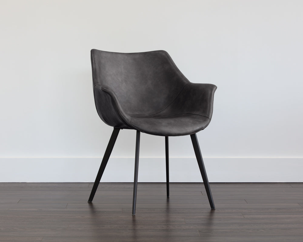 Sunpan Mason Dining Armchair - Hearthstone Brown/Town Grey
