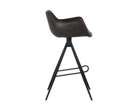 Sunpan Owen Swivel Barstool in Hearthstone Brown/Town Grey