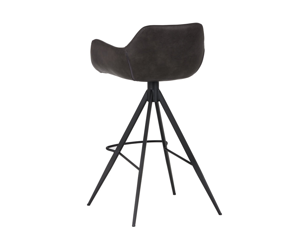 Sunpan Owen Swivel Barstool in Hearthstone Brown/Town Grey