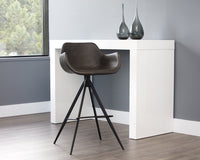 Sunpan Owen Swivel Barstool in Hearthstone Brown/Town Grey