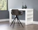 Sunpan Owen Swivel Counter Stool - Hearthstone Brown/Town Grey