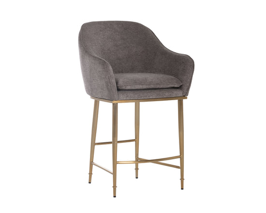 Sunpan Bowman Counter Stool in Flint Grey/Sparrow Grey