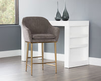 Sunpan Bowman Counter Stool in Flint Grey/Sparrow Grey