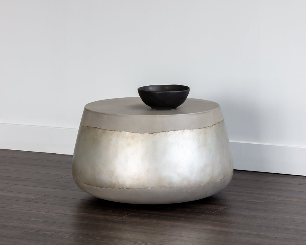 Sunpan Aries Coffee Table - Black and Ombre / Silver