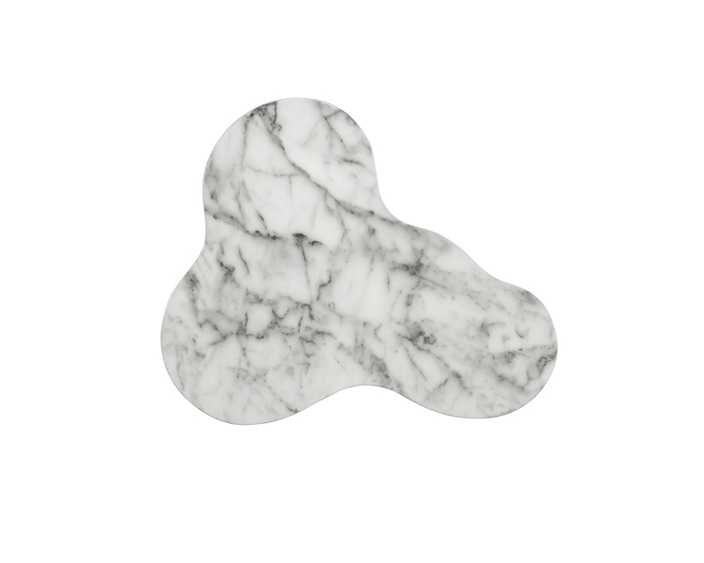 Sunpan Ava End Table - Small - Marble Look