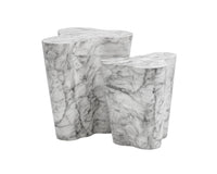 Sunpan Ava End Table - Small - Marble Look