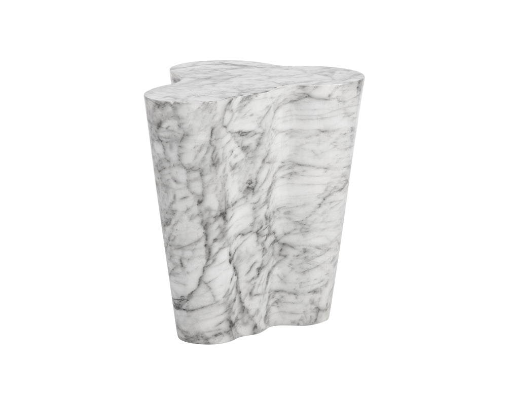 Sunpan Ava End Table in Terrazzo / Marble Look - Large
