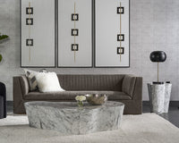Sunpan Ava End Table in Terrazzo / Marble Look - Large